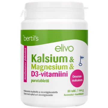 bertils Elivo Kalsium-magnesium-D 80 purutablettia