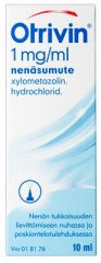 OTRIVIN 1 mg/ml nenäsumute, liuos 10 ml